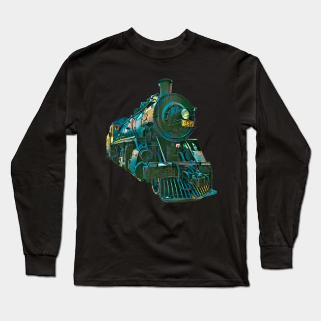 Locomotive Long Sleeve T-Shirt by StewStudio